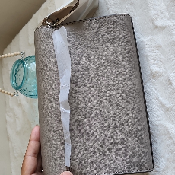 NWT Tory Burch Emerson Combo Cross Body Gray Heron - Picture 9 of 13